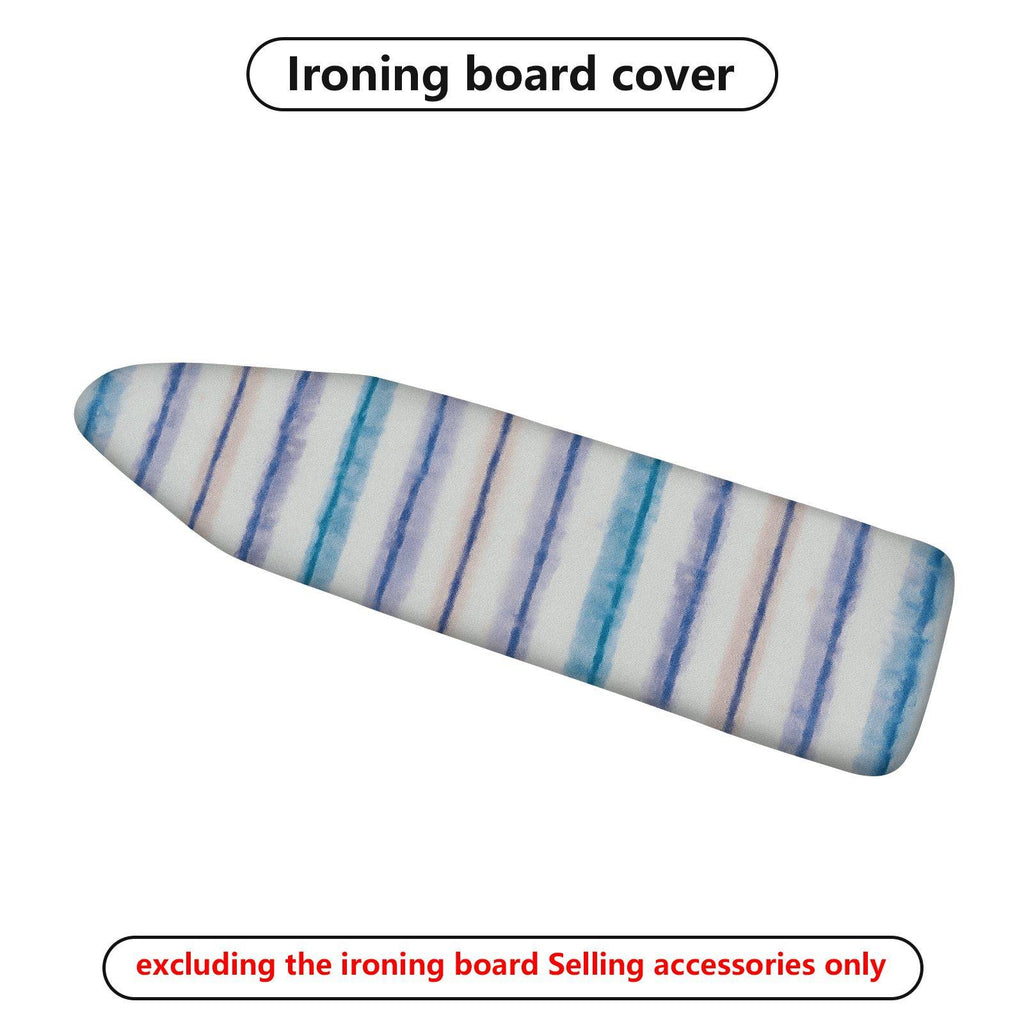 1-Piece Striped Pattern Blue White  Ironing Board Cover, Universal Size, Without Board