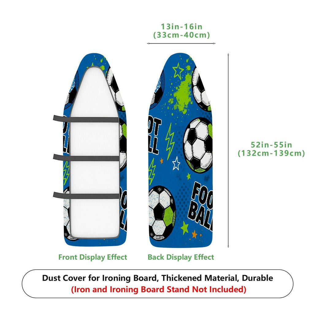 1-Piece Football Soccer Stars  Ironing Board Cover, Universal Size, Without Board