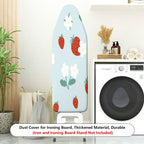 1-Piece Strawberry Flower Blue  Ironing Board Cover, Universal Size, Without Board