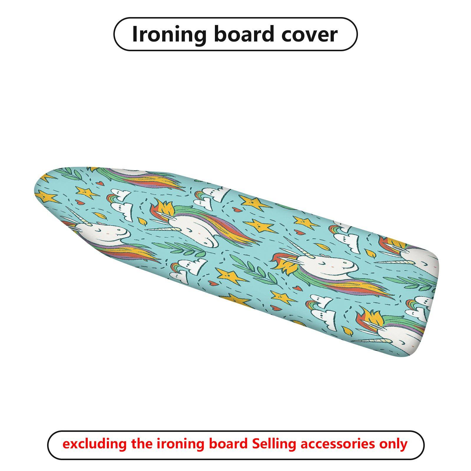 1-Piece Unicorn Star Colorful  Ironing Board Cover, Universal Size, Without Board