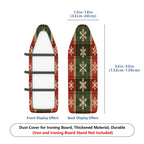1-Piece Snowflake Checkered Christmas  Ironing Board Cover, Universal Size, Without Board