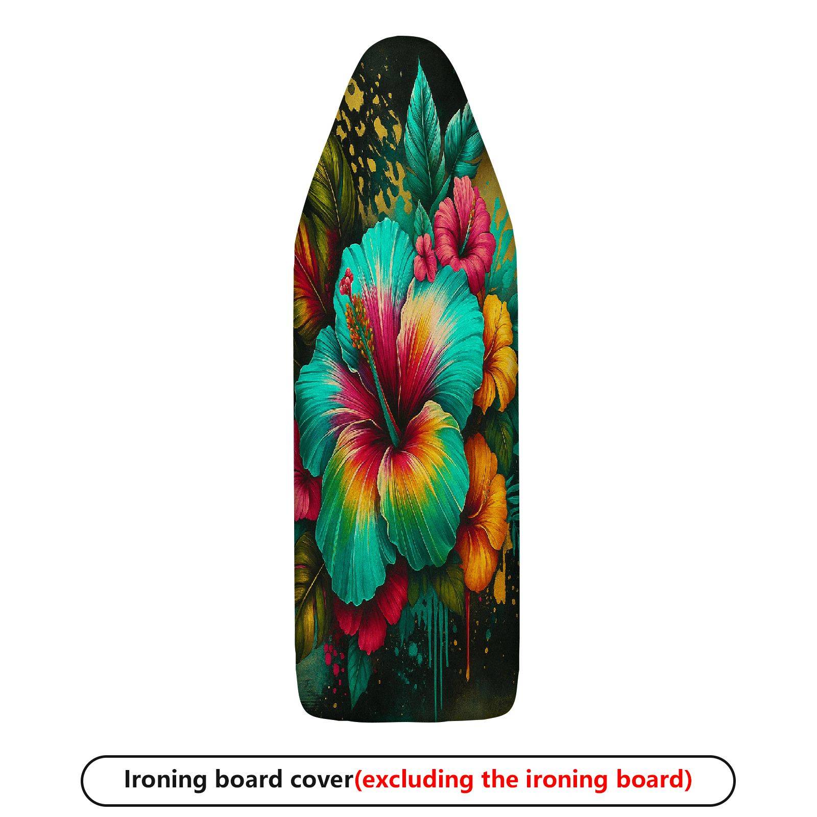 1-Piece Tropical Floral Decorative Colorful  Ironing Board Cover, Universal Size, Without Board