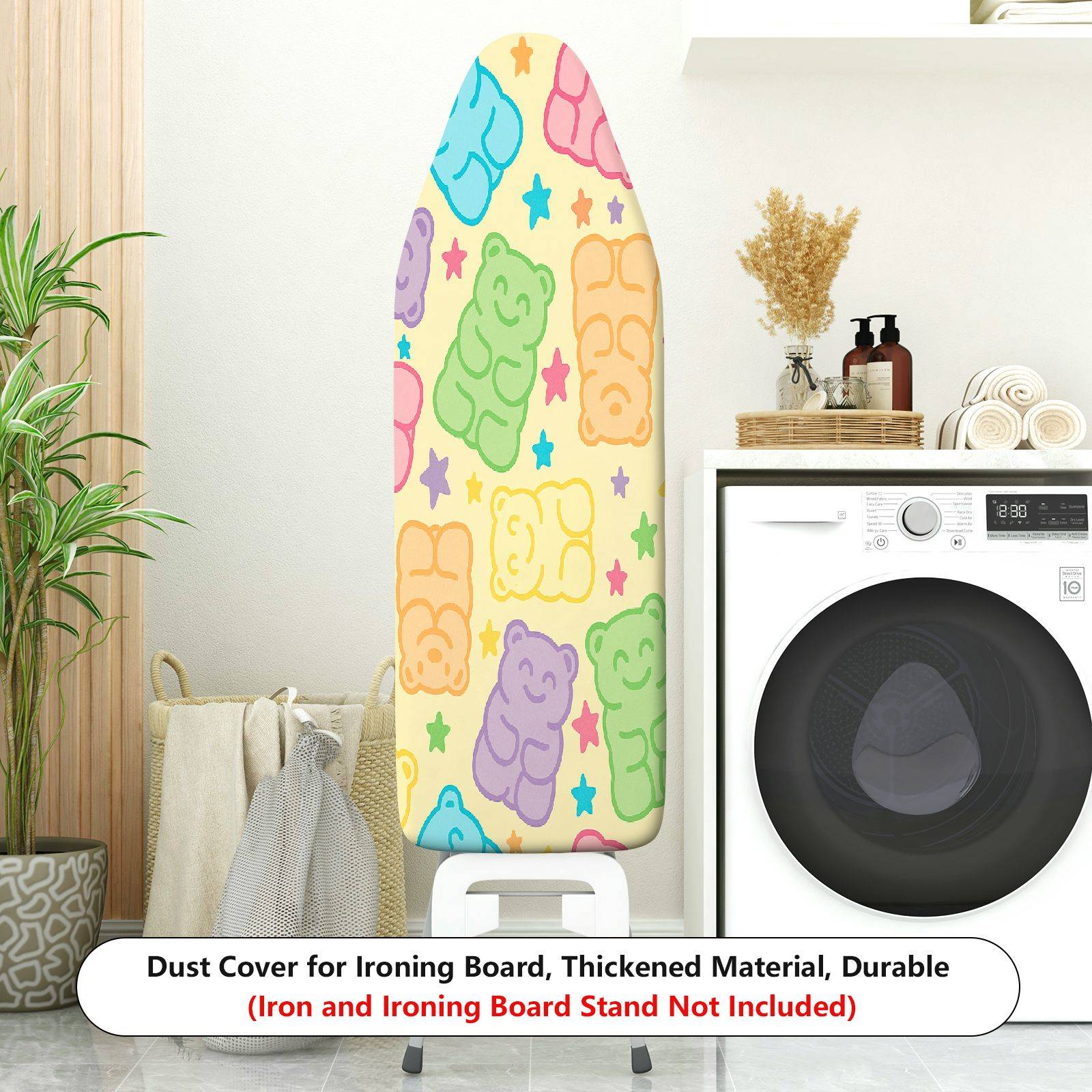 1-Piece Bear Star Colorful  Ironing Board Cover, Universal Size, Without Board