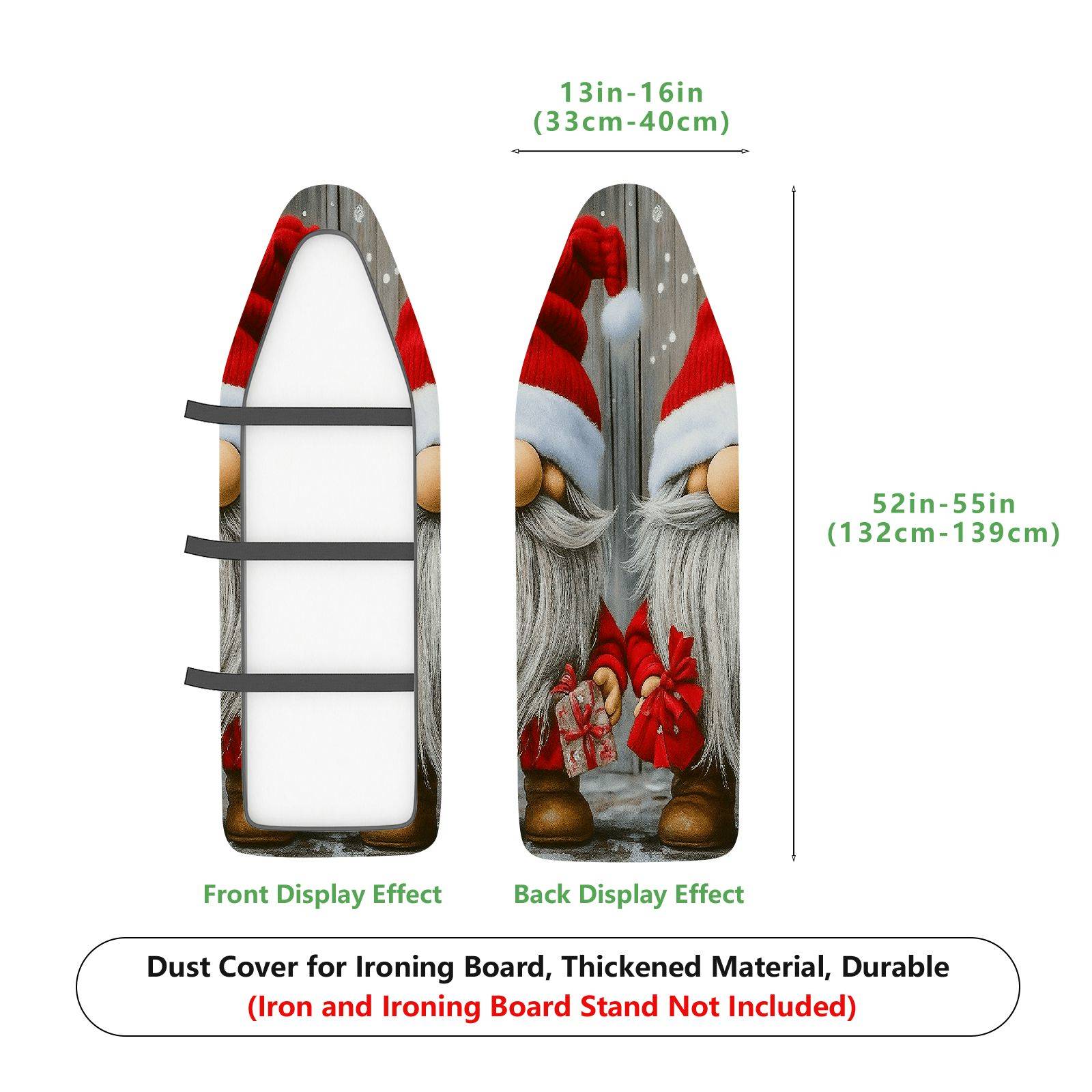 1-Piece Santa Claus Gnome Gift  Ironing Board Cover, Universal Size, Without Board