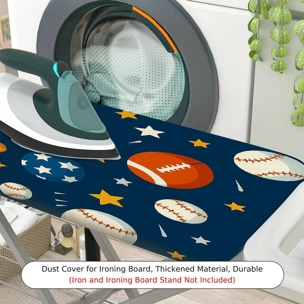 1-Piece Sports Balls Stars  Ironing Board Cover, Universal Size, Without Board