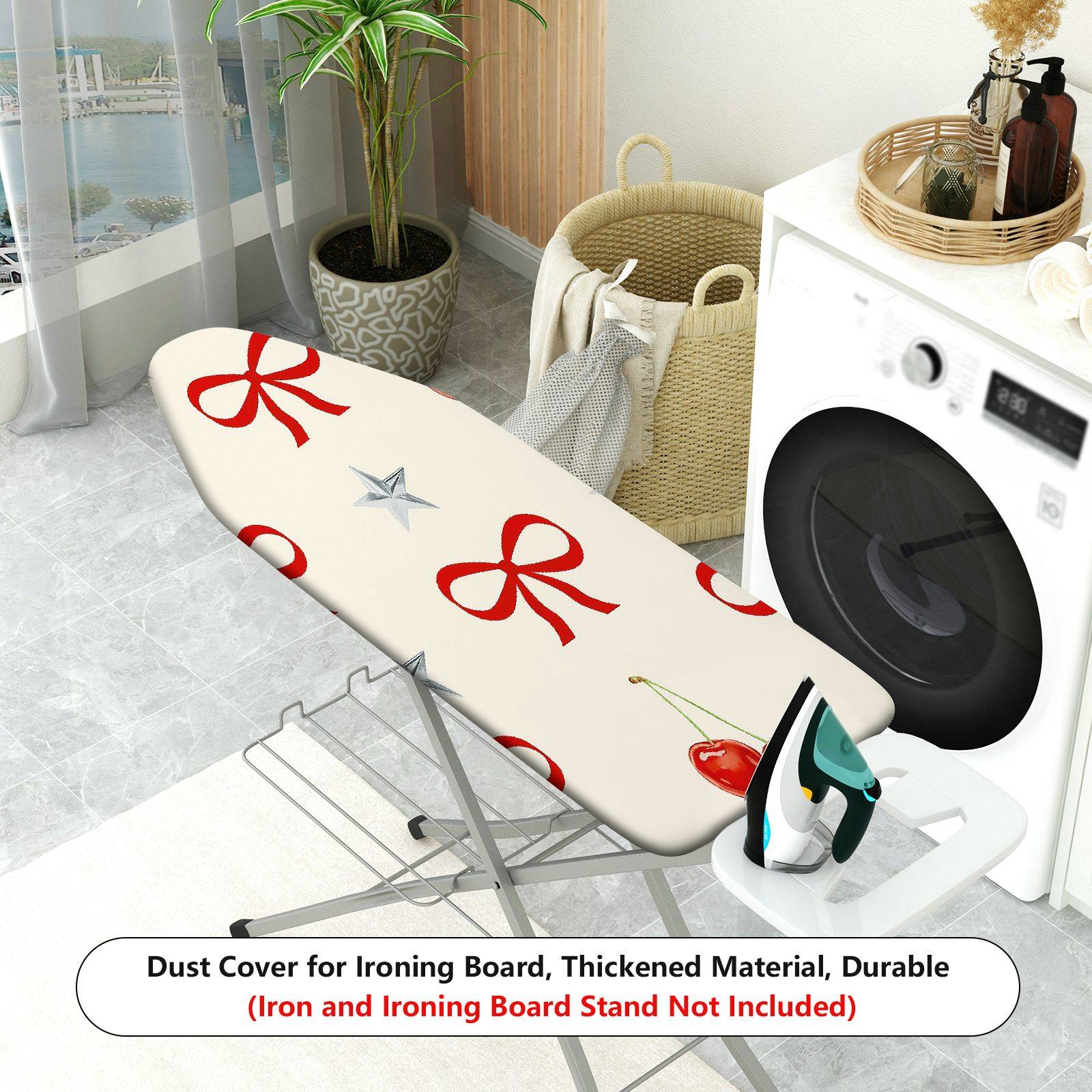 1-Piece Bow Star Cherry  Ironing Board Cover, Universal Size, Without Board
