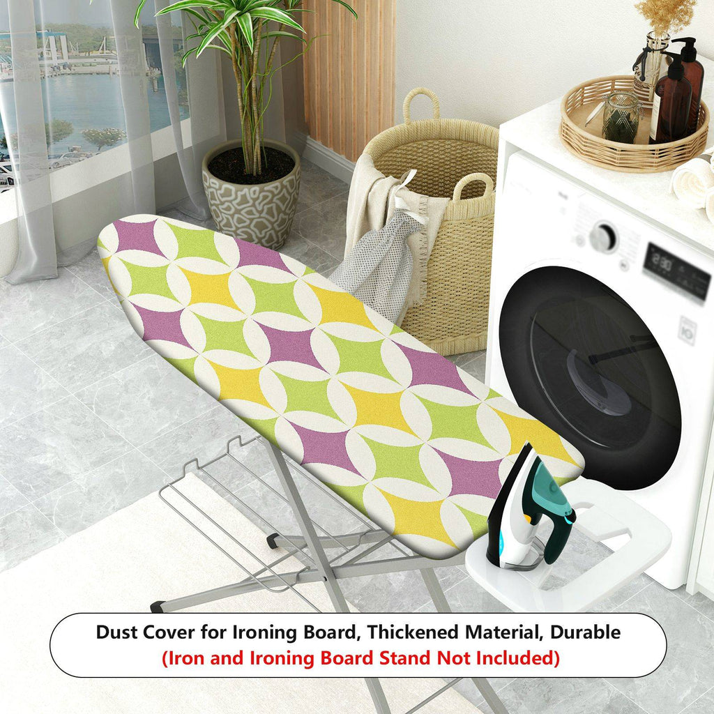1-Piece Geometric Retro Bright  Ironing Board Cover, Universal Size, Without Board