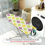 1-Piece Geometric Retro Bright  Ironing Board Cover, Universal Size, Without Board