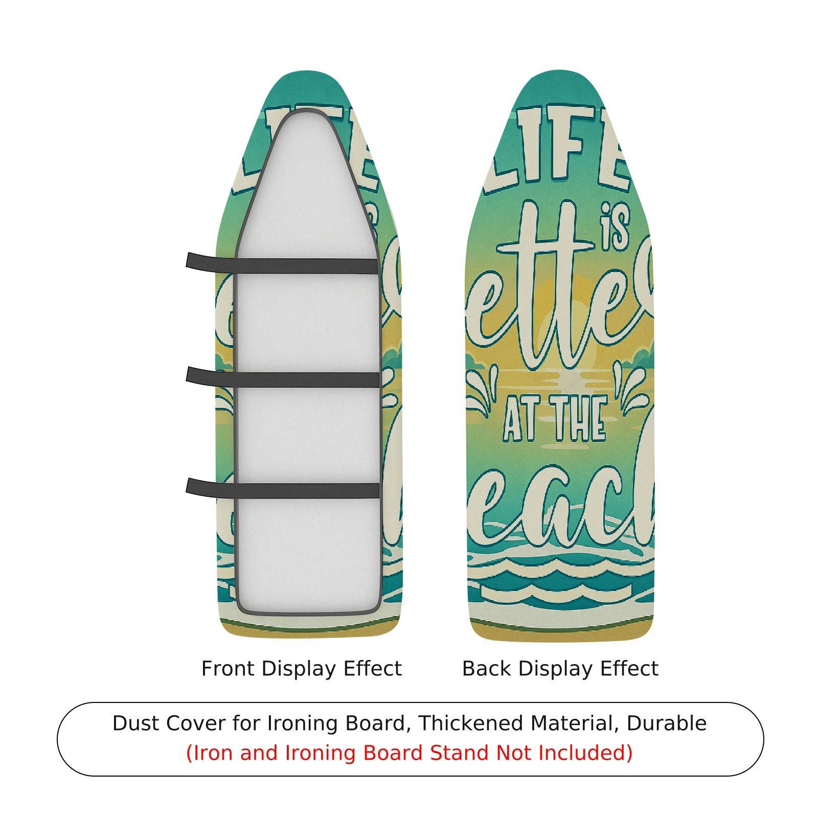 1-Piece Beach Vacation Relax  Ironing Board Cover, Universal Size, Without Board