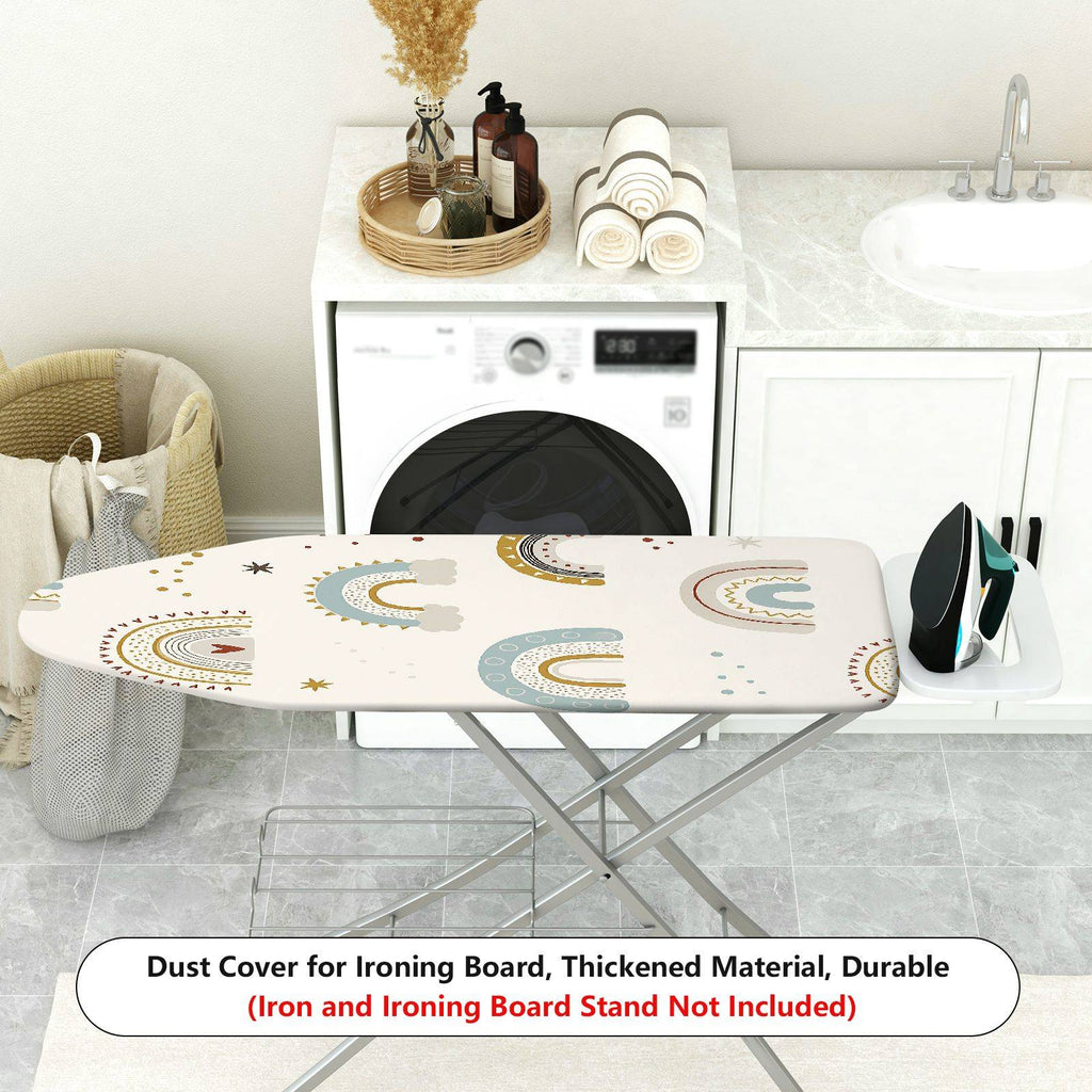 1-Piece rainbow colorful stars clouds  Ironing Board Cover, Universal Size, Without Board