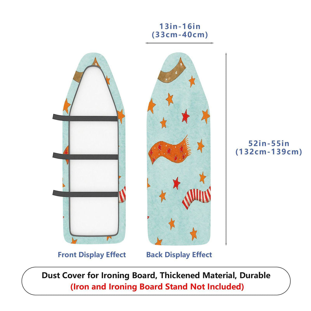 1-Piece Stars Ribbons Pattern Colorful  Ironing Board Cover, Universal Size, Without Board