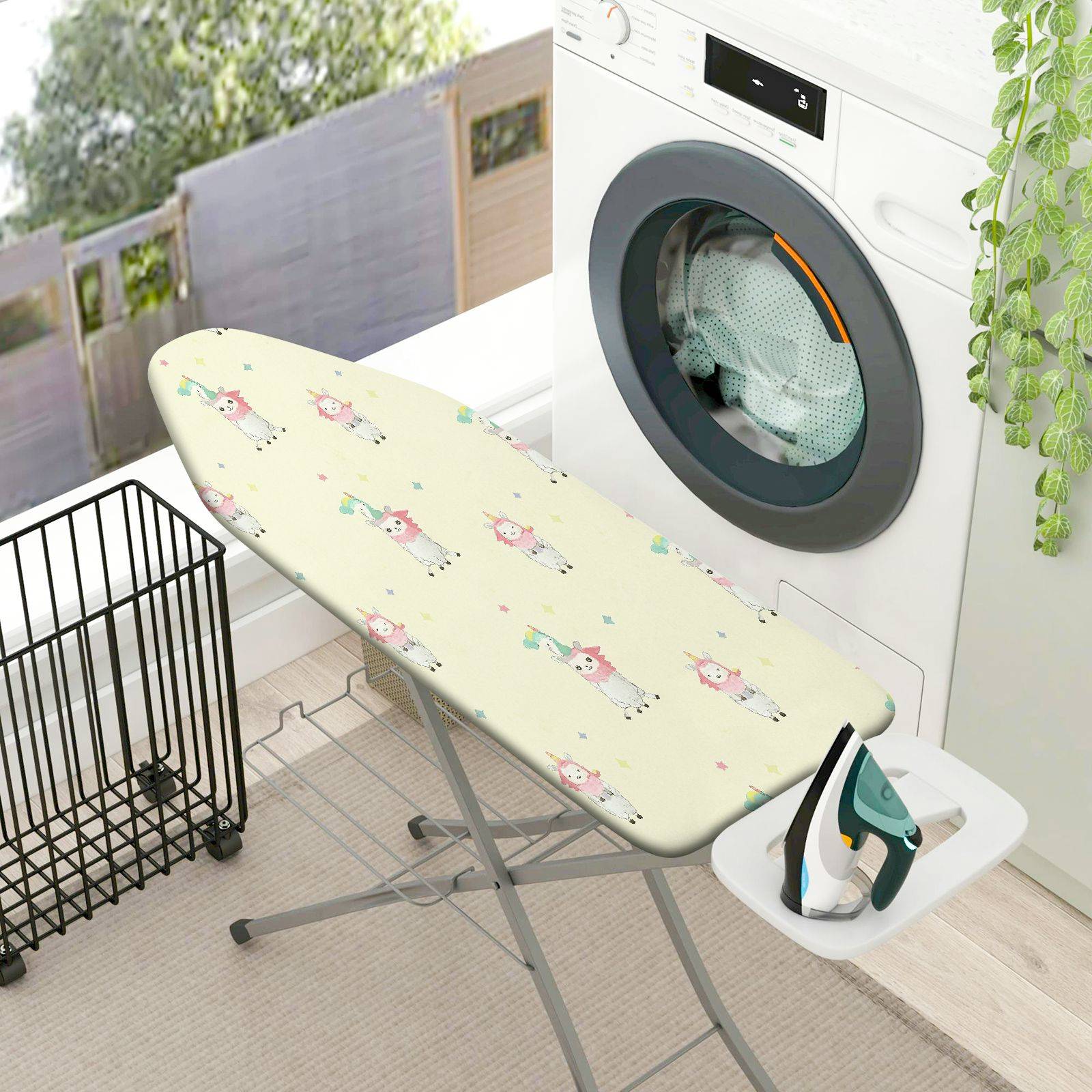 1-Piece Unicorn Rainbow Star  Ironing Board Cover, Universal Size, Without Board