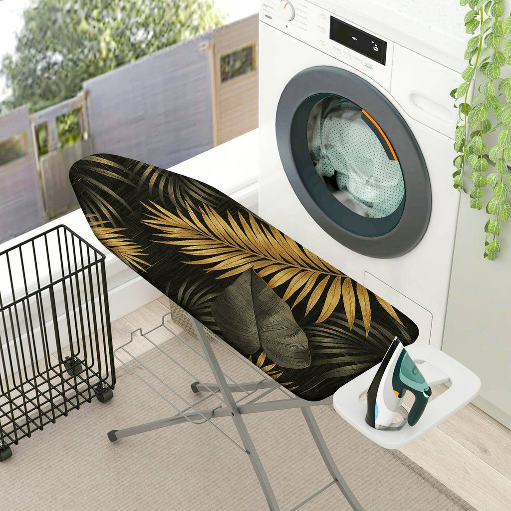 1-Piece Tropical Leaf Exotic Jungle  Ironing Board Cover, Universal Size, Without Board