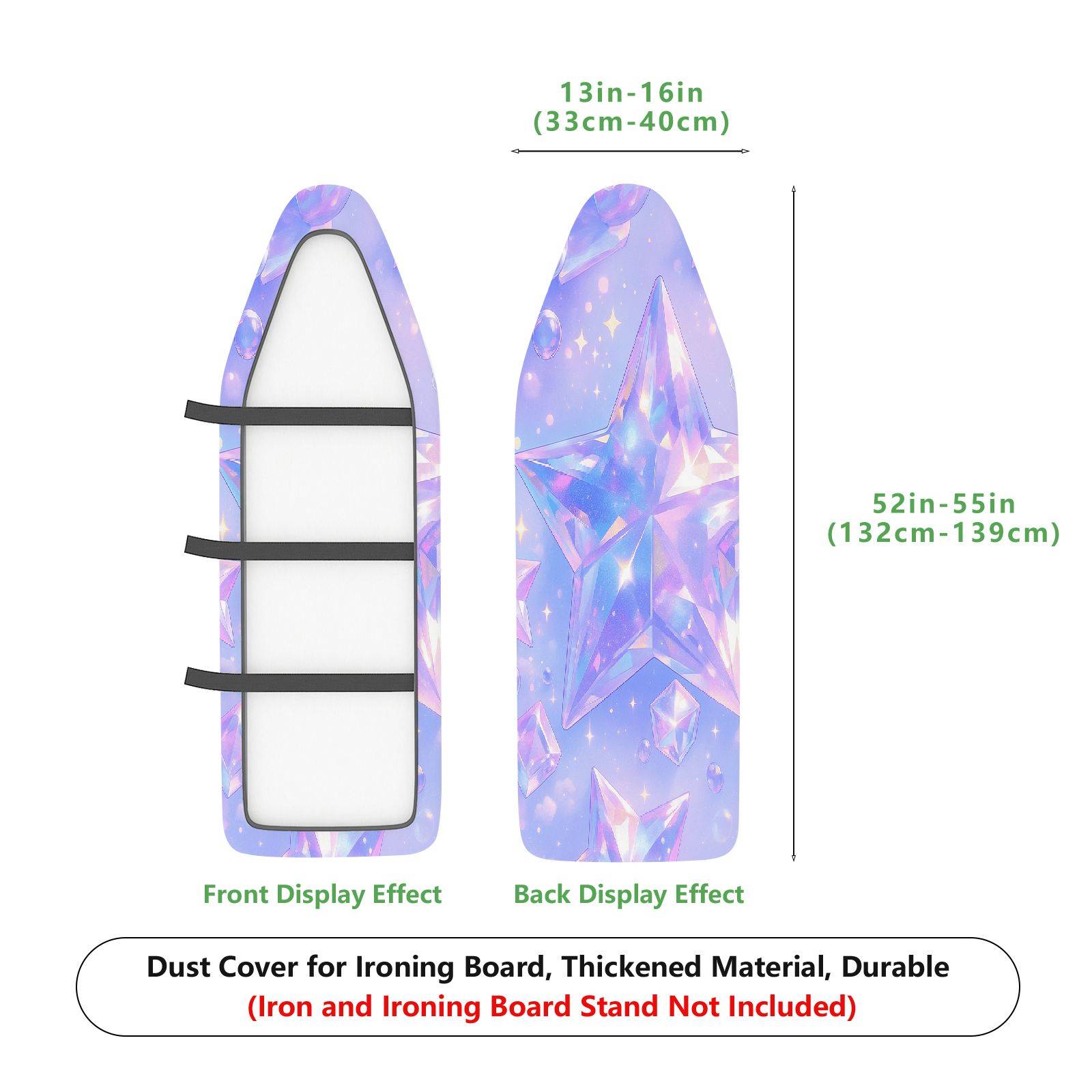 1-Piece Starry Galaxy Space Nebula  Ironing Board Cover, Universal Size, Without Board