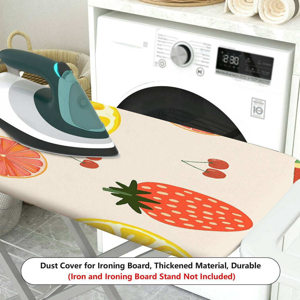 1-Piece Fruits Strawberry Lemon Cherry  Ironing Board Cover, Universal Size, Without Board