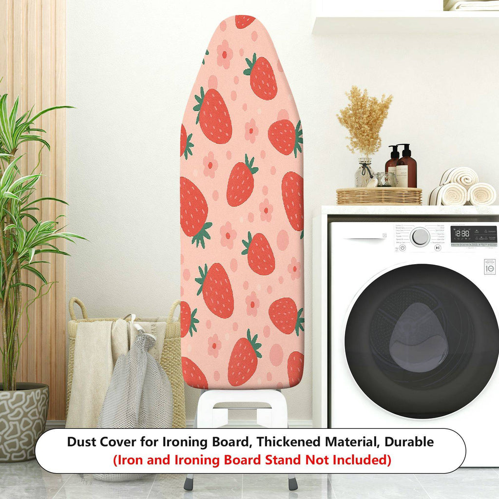 1-Piece Strawberry Flower Pink  Ironing Board Cover, Universal Size, Without Board