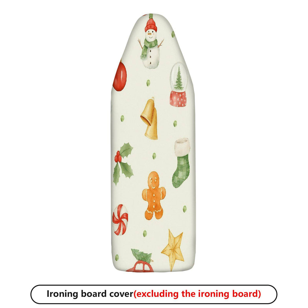 1-Piece Christmas Snowman Gingerbread  Ironing Board Cover, Universal Size, Without Board