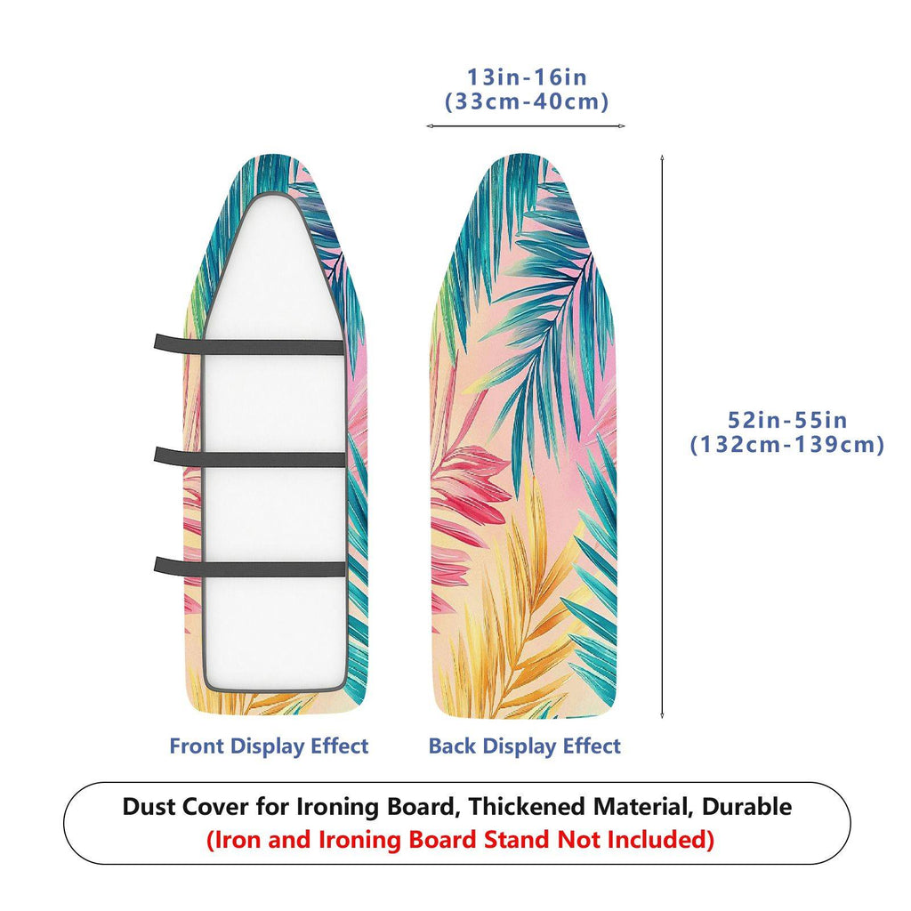 1-Piece Tropical Leaves Colorful Gradient  Ironing Board Cover, Universal Size, Without Board