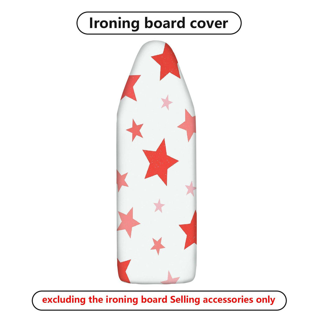 1-Piece Star Red Pattern White Background  Ironing Board Cover, Universal Size, Without Board