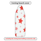 1-Piece Star Red Pattern White Background  Ironing Board Cover, Universal Size, Without Board
