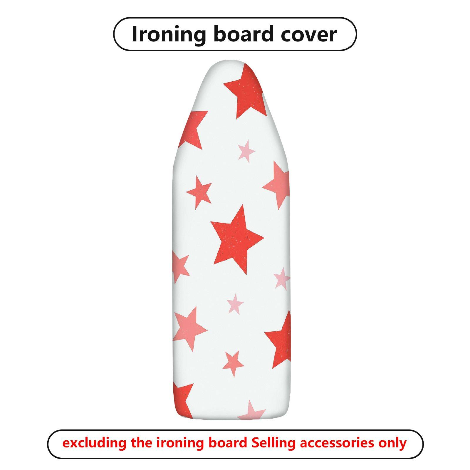 1-Piece Star Red Pattern White Background  Ironing Board Cover, Universal Size, Without Board