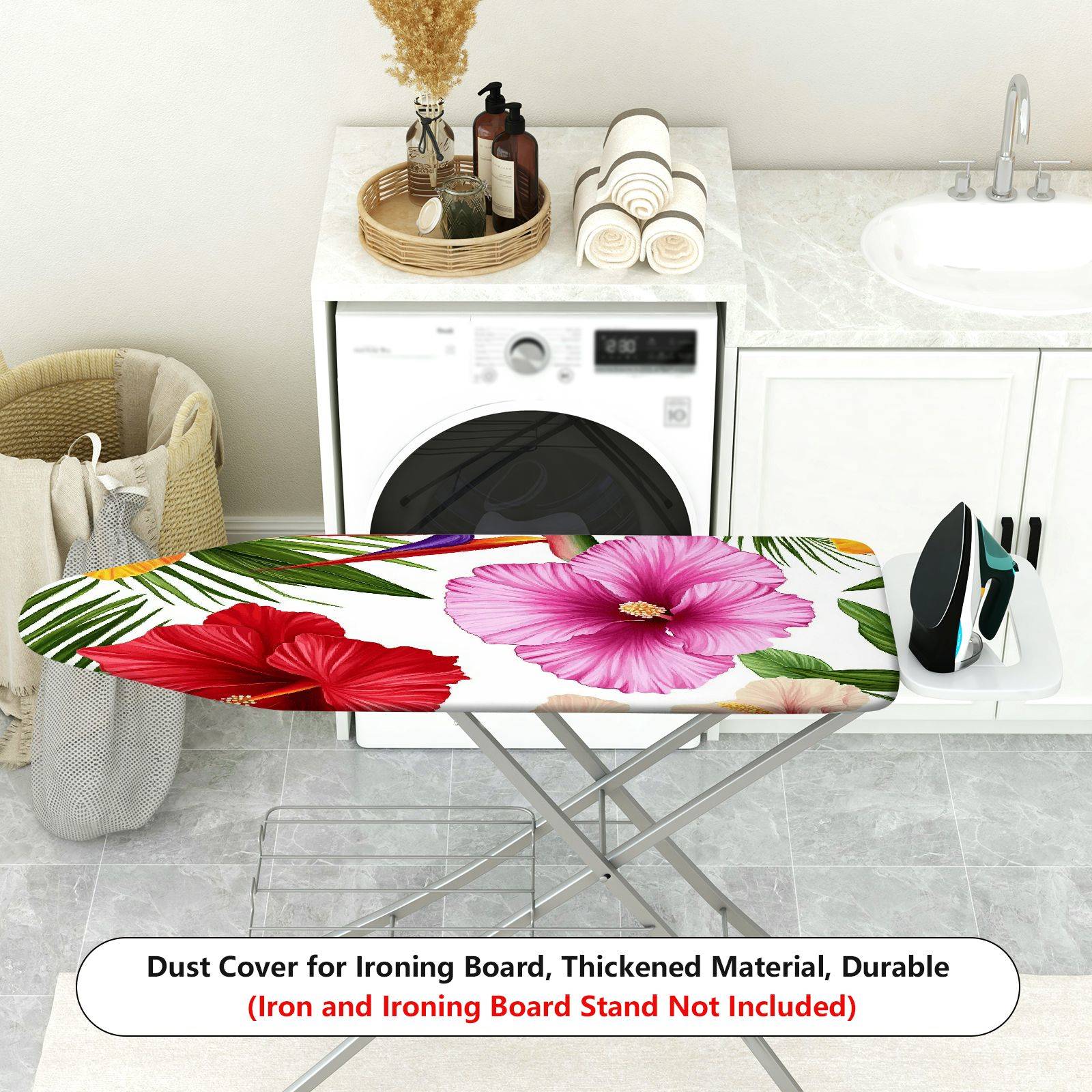 1-Piece Tropical Floral Exotic  Ironing Board Cover, Universal Size, Without Board