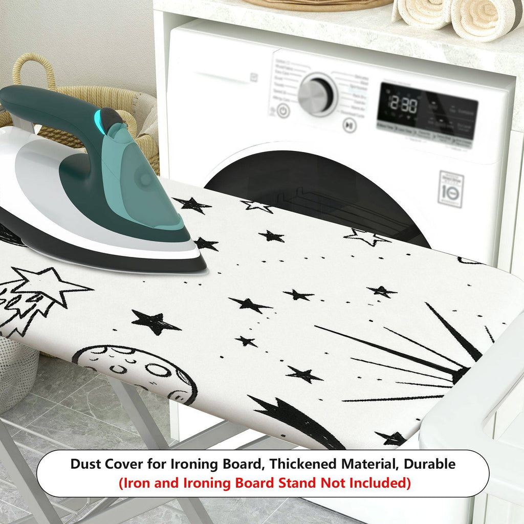 1-Piece Space Stars Planets  Ironing Board Cover, Universal Size, Without Board