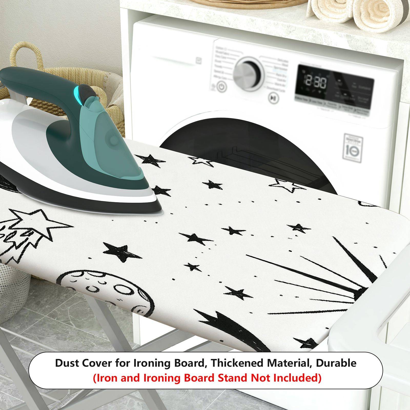 1-Piece Space Stars Planets  Ironing Board Cover, Universal Size, Without Board