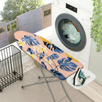 1-Piece Floral Tropical Leaves Yellow  Ironing Board Cover, Universal Size, Without Board