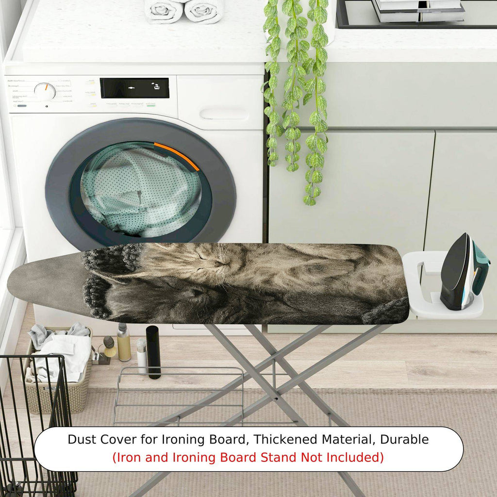 1-Piece Cat Sleeping Cozy Textile  Ironing Board Cover, Universal Size, Without Board