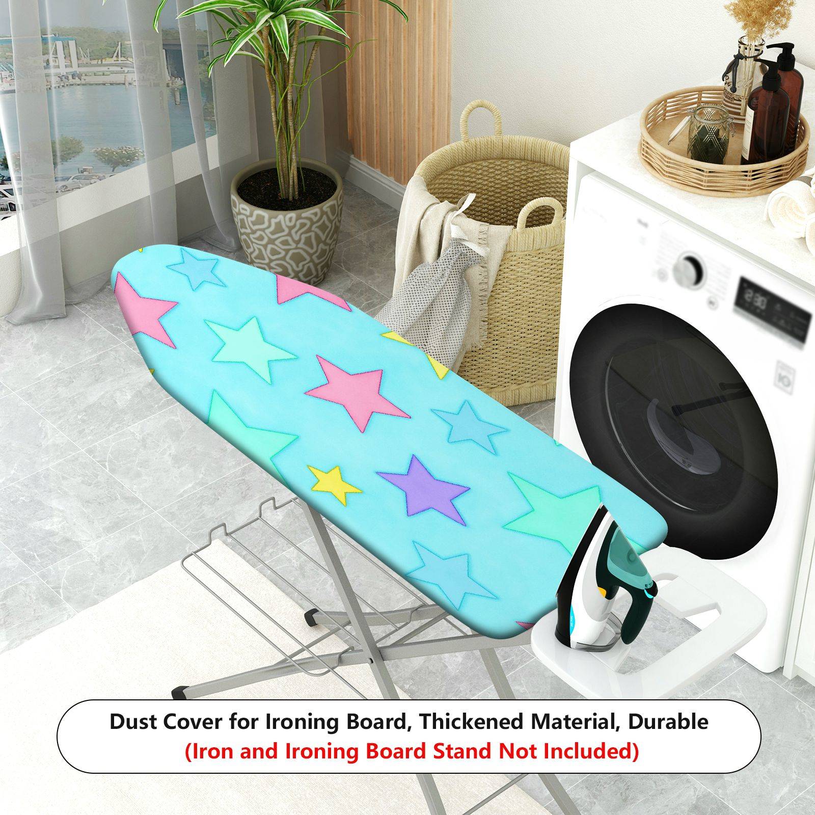 1-Piece Star Pattern Colorful Fun  Ironing Board Cover, Universal Size, Without Board