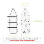 1-Piece Seaside Starfish Shell Coral  Ironing Board Cover, Universal Size, Without Board