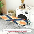 1-Piece Geometric Plaid Pattern Retro  Ironing Board Cover, Universal Size, Without Board