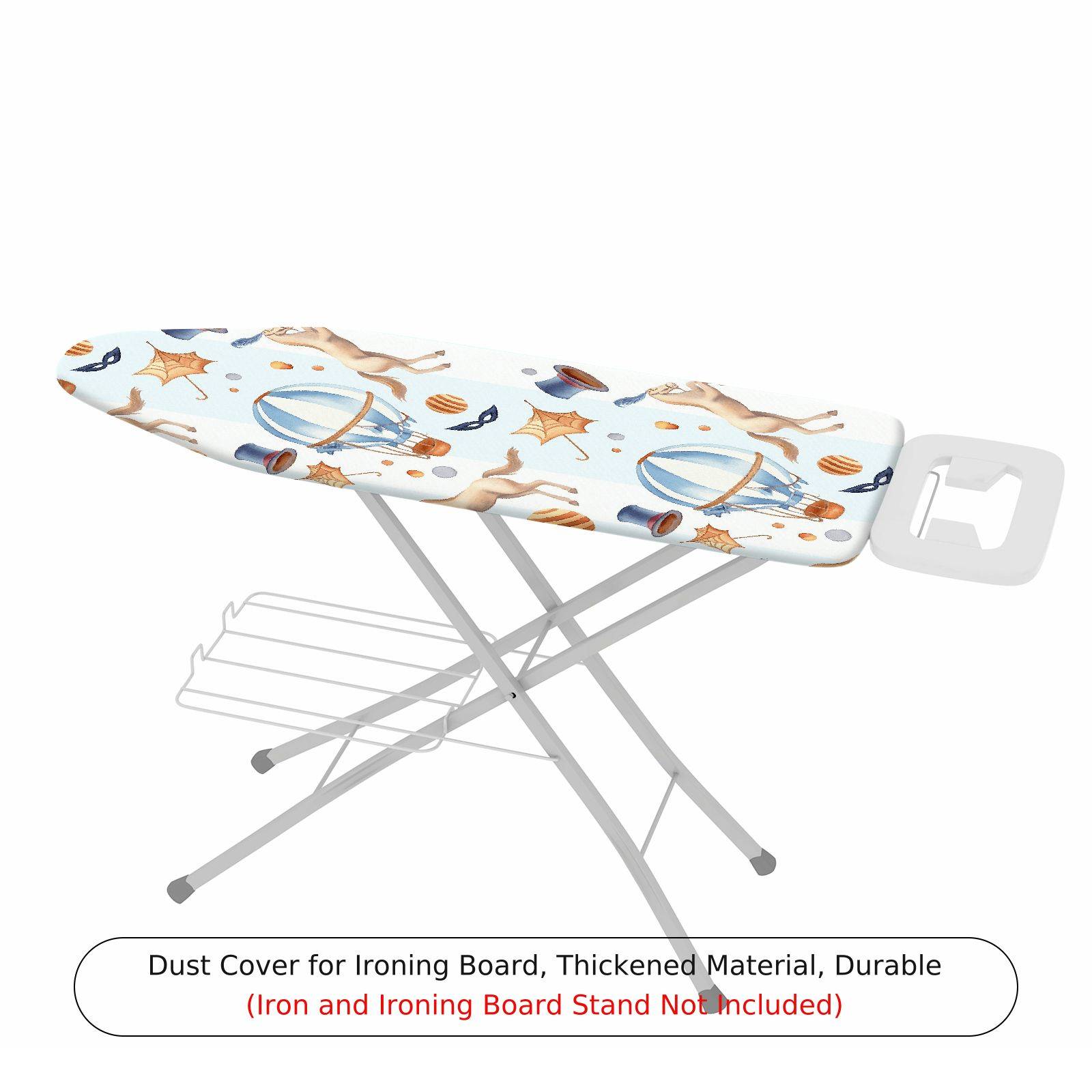 1-Piece Animals Hot Air Balloon Stars  Ironing Board Cover, Universal Size, Without Board