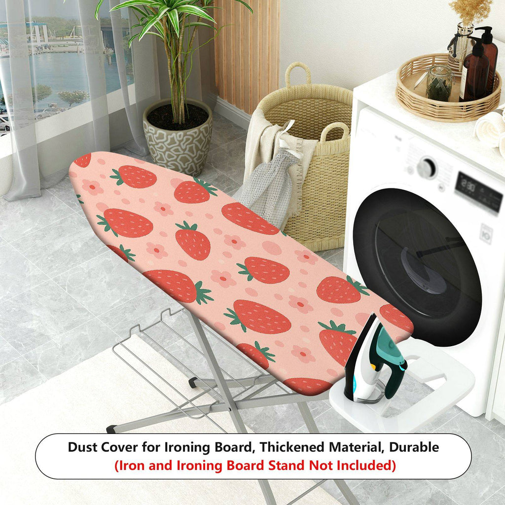 1-Piece Strawberry Flower Pink  Ironing Board Cover, Universal Size, Without Board