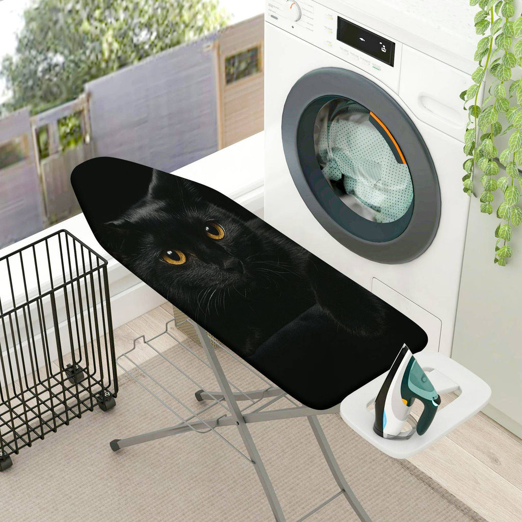 1-Piece Black Cat Eyes Pet Animal Halloween  Ironing Board Cover, Universal Size, Without Board