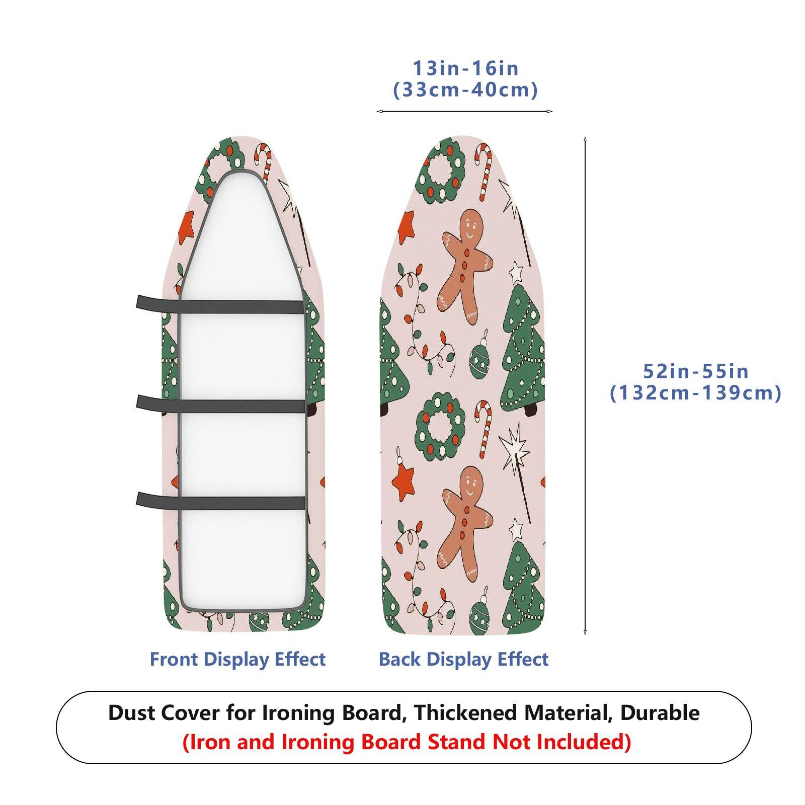 1-Piece Christmas Candy Tree Gingerbread  Ironing Board Cover, Universal Size, Without Board