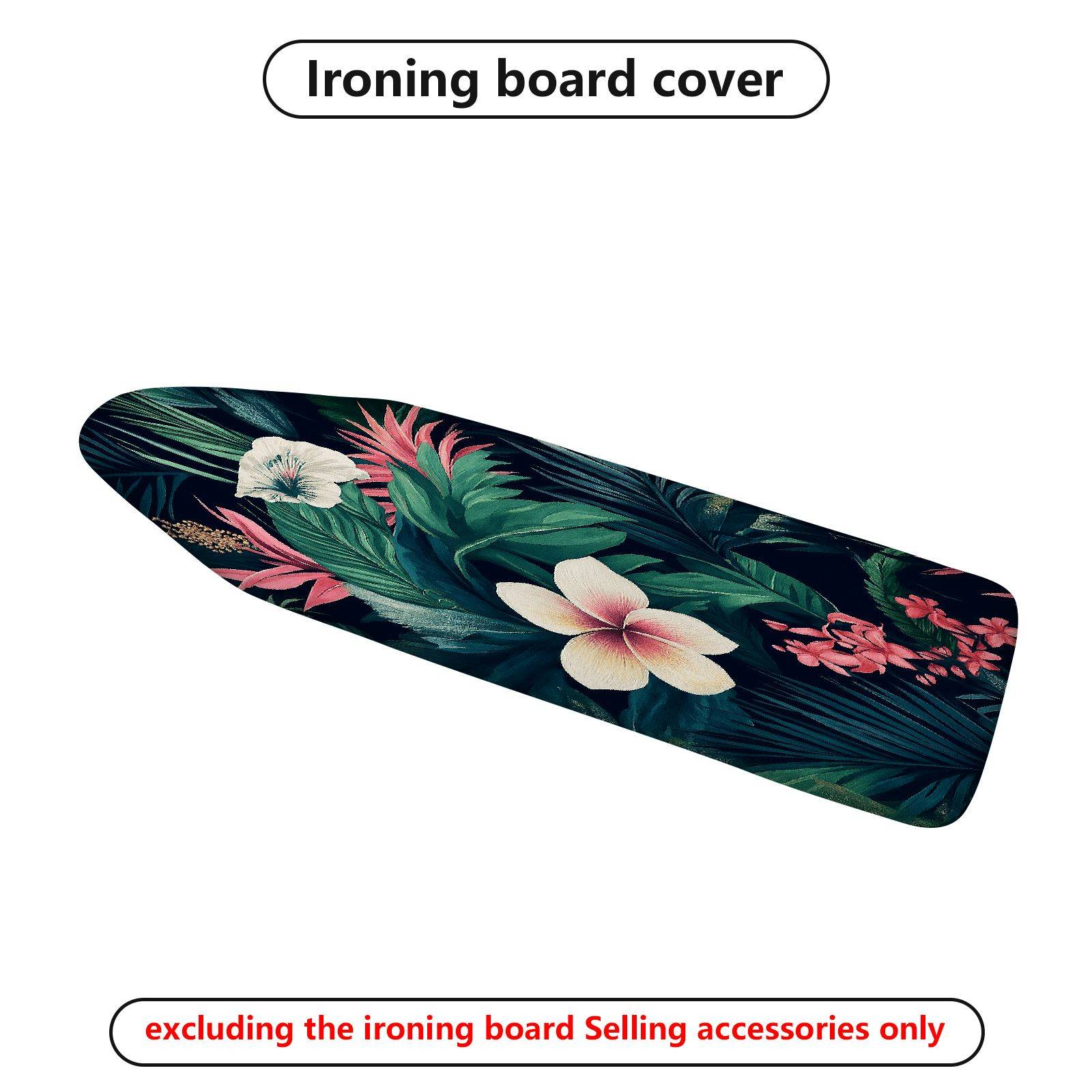 1-Piece Tropical Floral Leaf  Ironing Board Cover, Universal Size, Without Board
