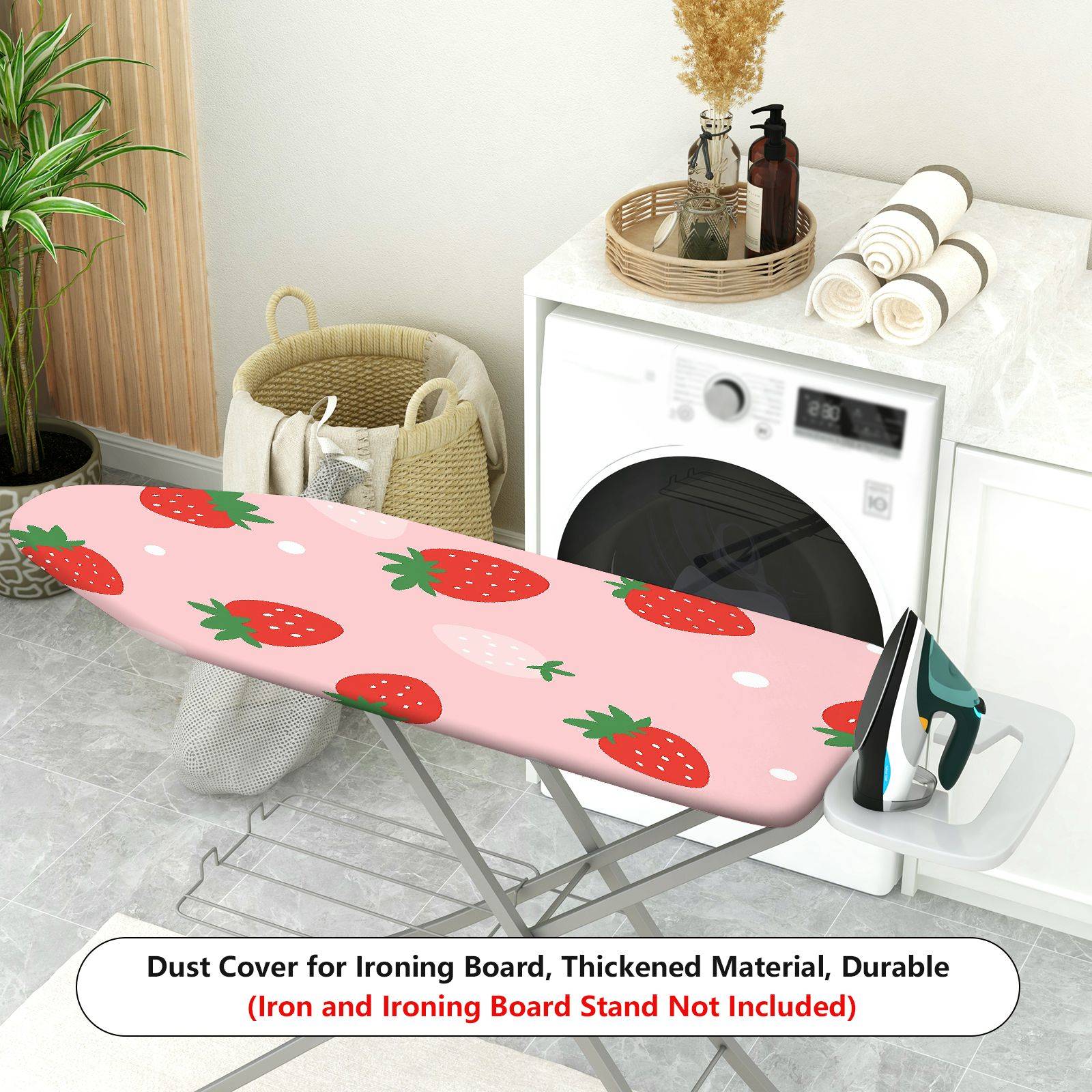 1-Piece Strawberry Pink Red  Ironing Board Cover, Universal Size, Without Board