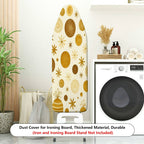 1-Piece Golden Circle Star Ornament Pattern  Ironing Board Cover, Universal Size, Without Board