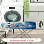 1-Piece Cat Blue Roses Jewelry  Ironing Board Cover, Universal Size, Without Board
