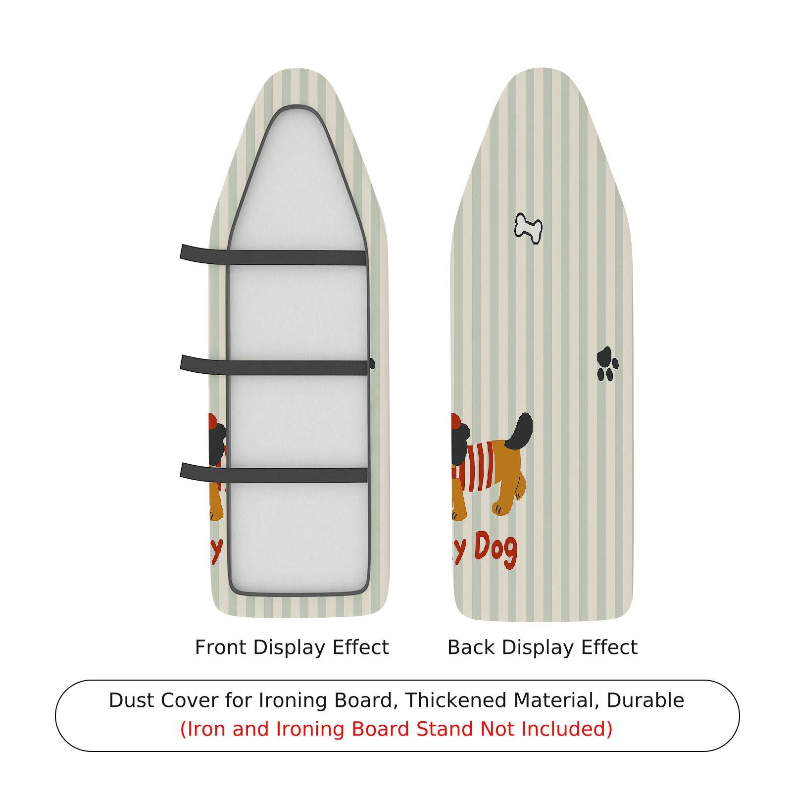 1-Piece Dog Bone Paw  Ironing Board Cover, Universal Size, Without Board