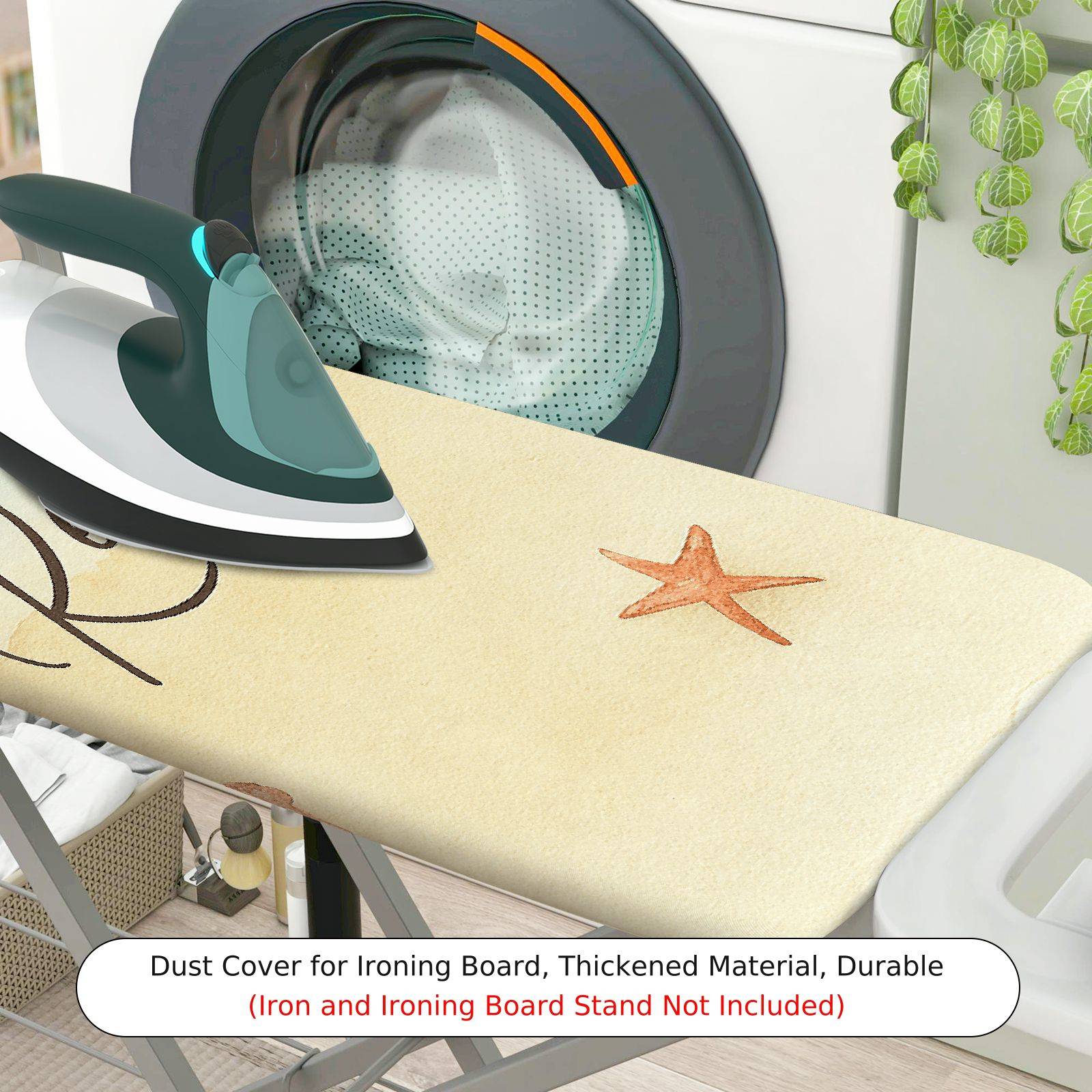1-Piece Beach Relax Starfish  Ironing Board Cover, Universal Size, Without Board