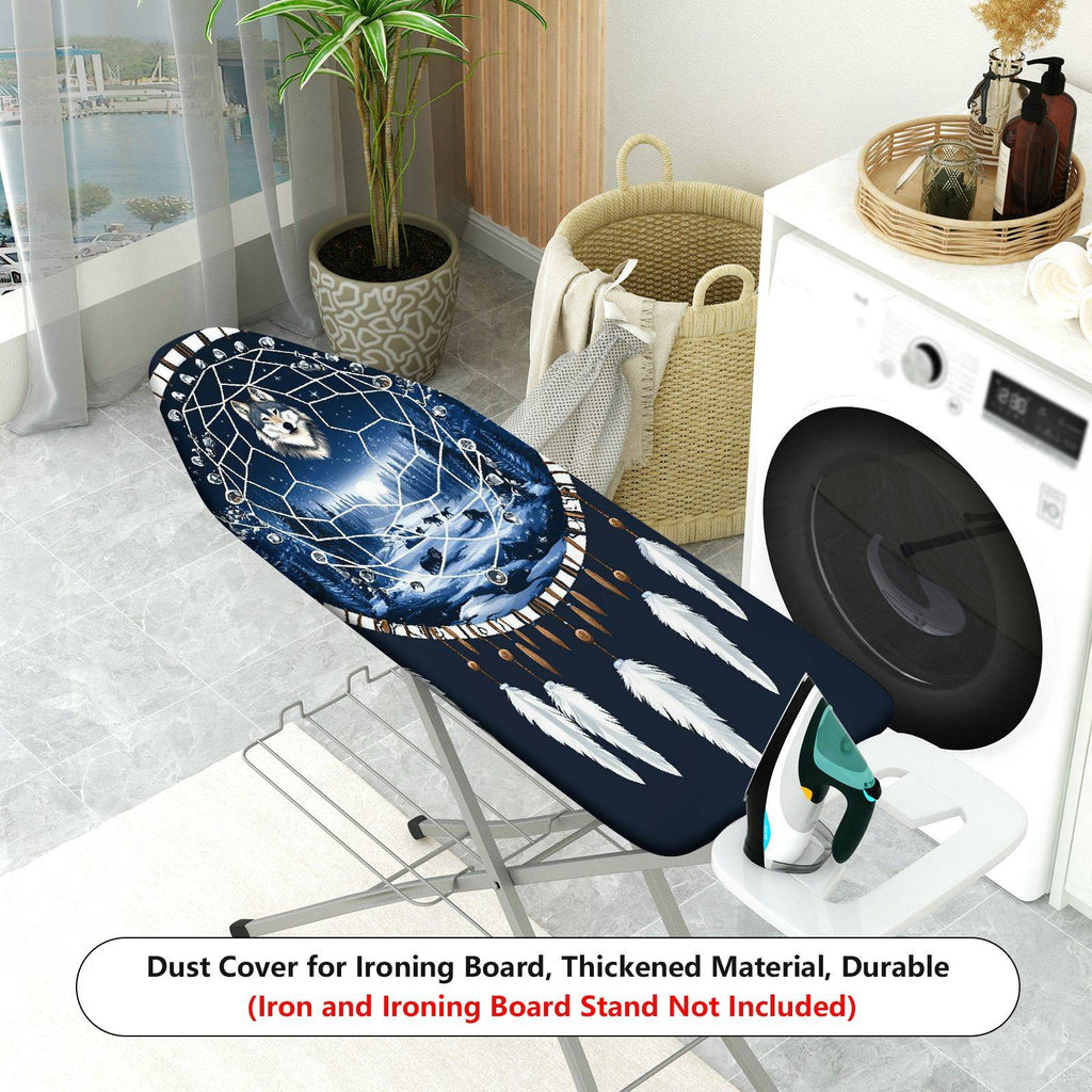 1-Piece Wolf Dream Catcher Feathers  Ironing Board Cover, Universal Size, Without Board