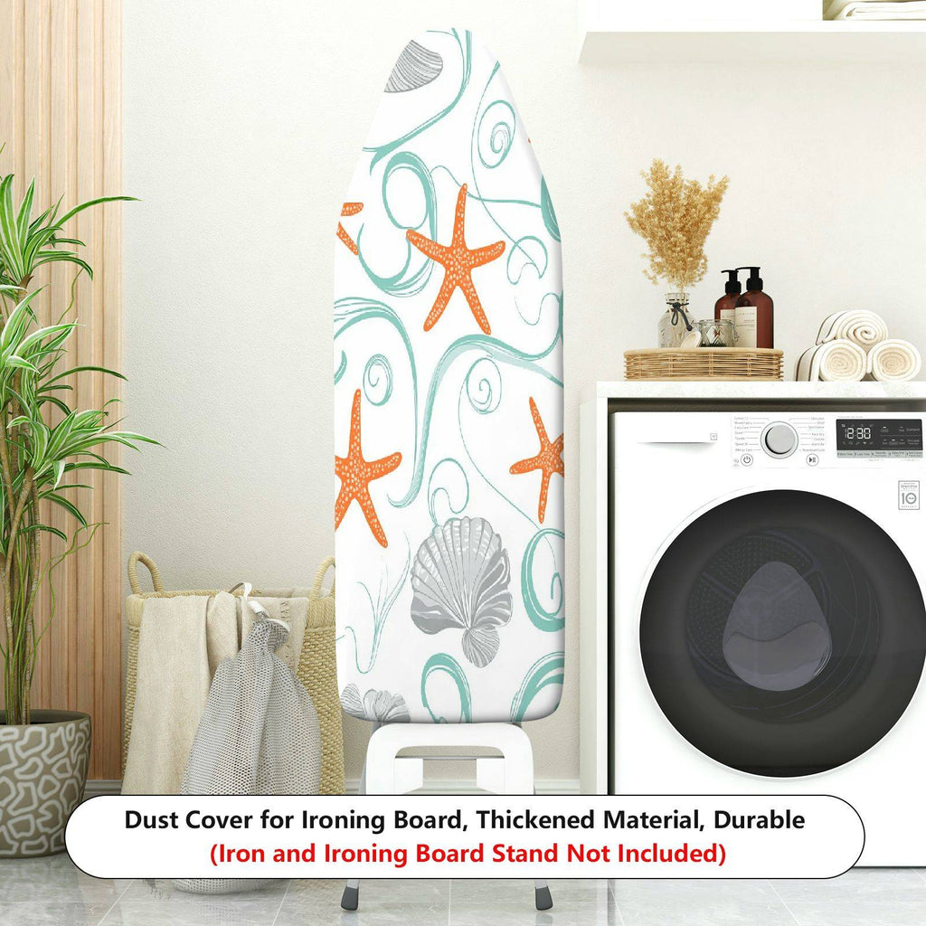 1-Piece Starfish Seashell Wave  Ironing Board Cover, Universal Size, Without Board