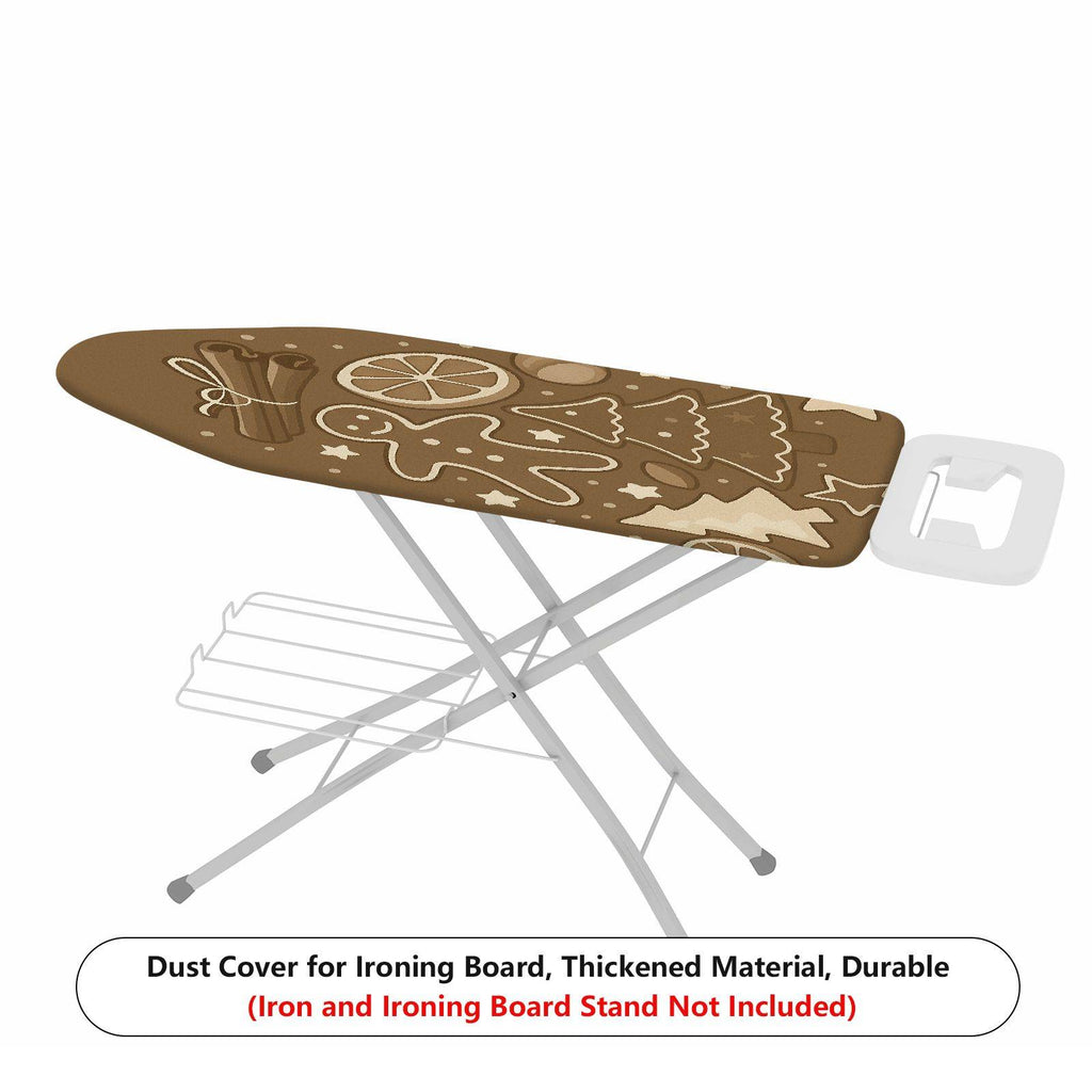 1-Piece Gingerbread Christmas Tree Cinnamon  Ironing Board Cover, Universal Size, Without Board