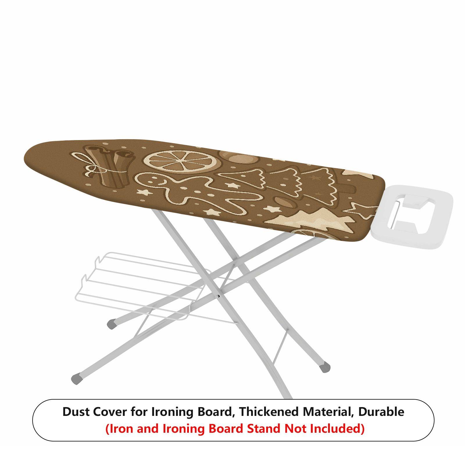 1-Piece Gingerbread Christmas Tree Cinnamon  Ironing Board Cover, Universal Size, Without Board