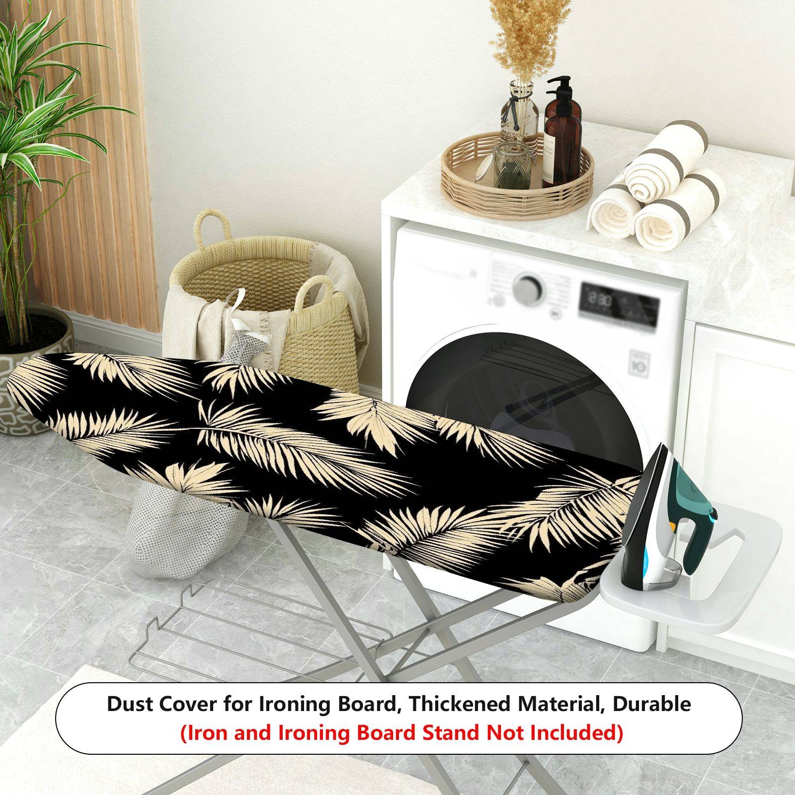 1-Piece Palm Leaf Tropical Exotic  Ironing Board Cover, Universal Size, Without Board