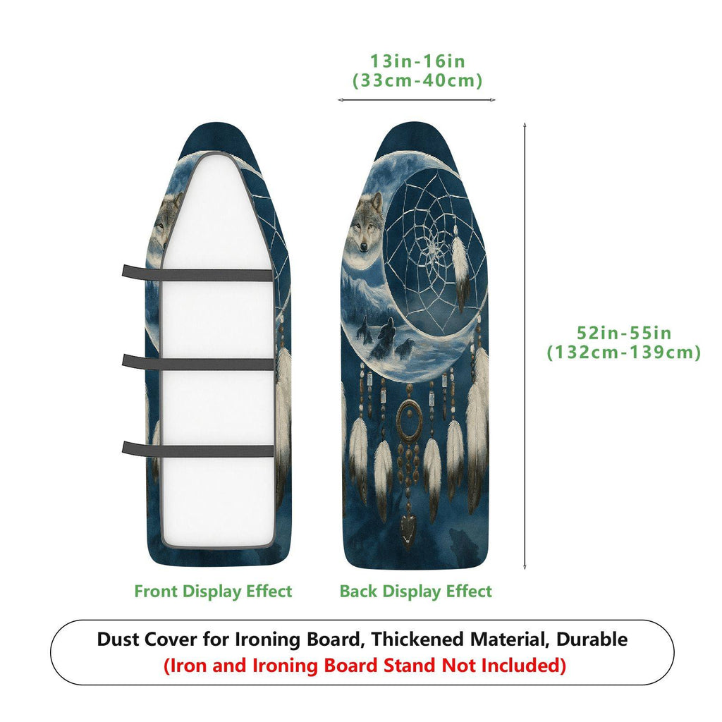 1-Piece Dreamcatcher Wolf Moon  Ironing Board Cover, Universal Size, Without Board