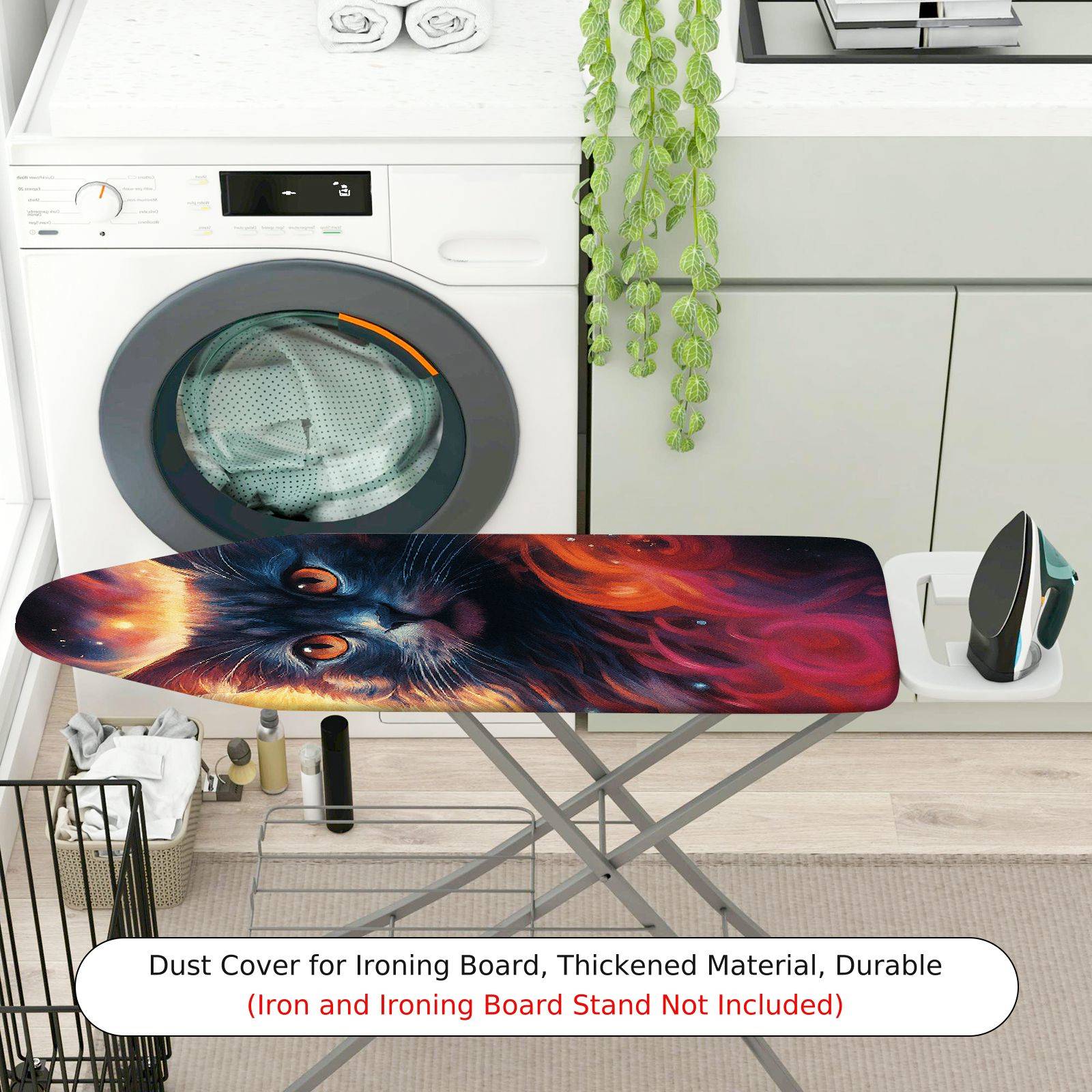 1-Piece Cat Galaxy Stars  Ironing Board Cover, Universal Size, Without Board